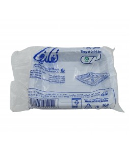 صحون بلاستيك مستطيلة سفري 50 حبة - شد 20 ربطة