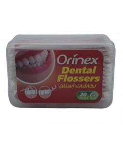 نكاشات أسنان بخيط من Orinex أورينكس 20 حبة - شد 12 علبة
